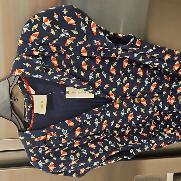 💕ANTHROPOLOGIE MAEVE💕 Catherine Shirtdress ~ Beach Umbrella Print 14 NWT - Picture 13 of 16